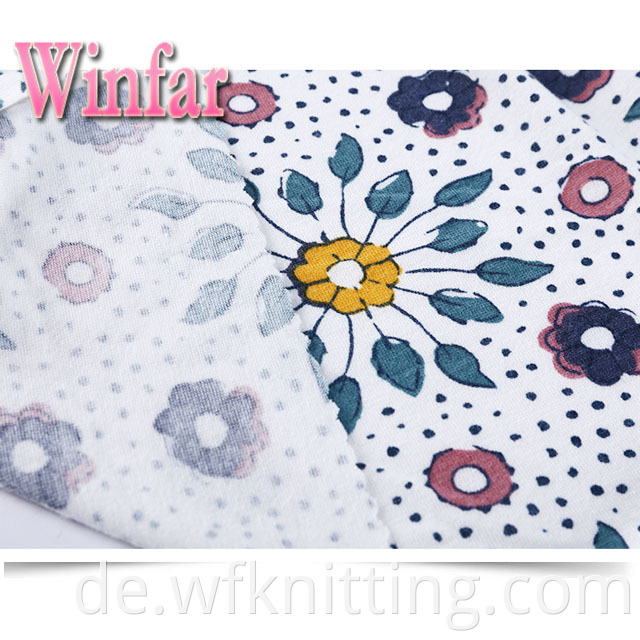 Flower Spandex Polyester Fabric